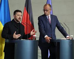 German Chancellor Friedrich Merz Interrupts Ukrainian President Volodymyr Zelensky’s Speech at Berlin Press Conference Due to Translation Issues