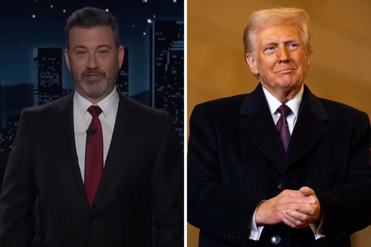 Jimmy Kimmel mocks Donald Trump’s dramatic call for foreign film tariffs in front of live audience in California