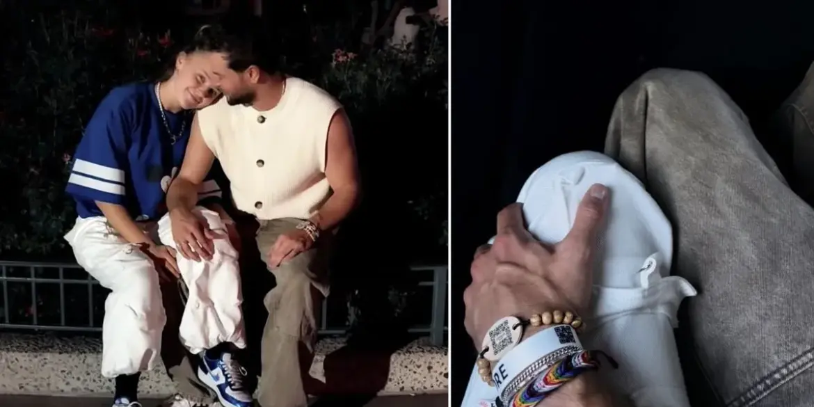 JoJo Siwa and Chris Hughes finally confirm their relationship as they share a romantic kiss during a birthday getaway at an adults-only resort in Florida