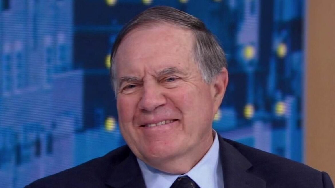 Bill Belichick dodges relationship questions as he appears on Good Morning America in New York with PR fixer while girlfriend Jordon Hudson skips the interview