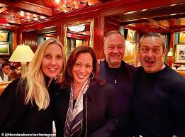 Kamala Harris arrives at The Polo Bar in Midtown