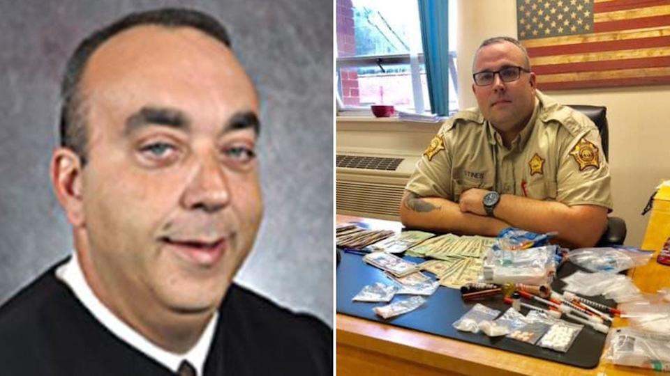 Surveillance footage shows Kentucky sheriff confronting and fatally shooting Judge Kevin Mullins in chambers after paranoia over deposition