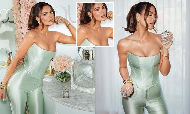 Khloé Kardashian Wears a Bold Mint Green Ensemble for Perfume Launch in Düsseldorf but Faces a Near Wardrobe Mishap