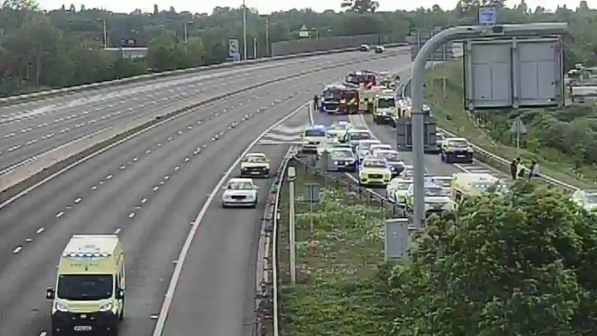 Minibus overturns and kills six-year-old boy while injuring several other children in horror crash near Reading on the M4