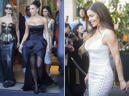 Kim Kardashian stuns in dramatic black gown as she joins celebrity friends for Lauren Sanchez’s lavish bachelorette party in romantic Paris