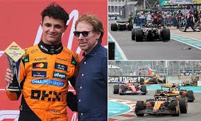 Lando Norris loses grip on title chase after getting shoved off track by Max Verstappen in fiery Miami Grand Prix clash