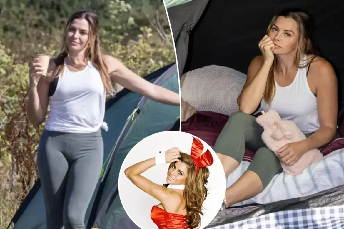 Former Playboy model Louise Glover reveals she now sleeps in a tent in Berkshire after losing her Windsor home to soaring rent and income struggles
