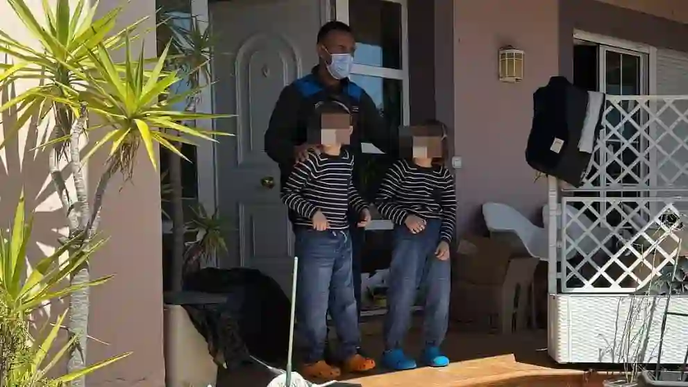 Police rescue three young boys held captive for four years by their parents inside filthy house in Oviedo, Spain