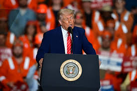 President Donald Trump announces doubling steel tariffs at U.S. Steel plant in Pittsburgh to protect American industry