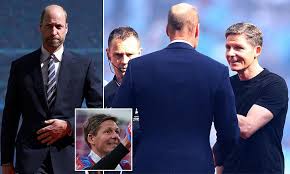 Prince William congratulates Crystal Palace manager Oliver Glasner at Wembley after the team knocks out Aston Villa and wins historic FA Cup final