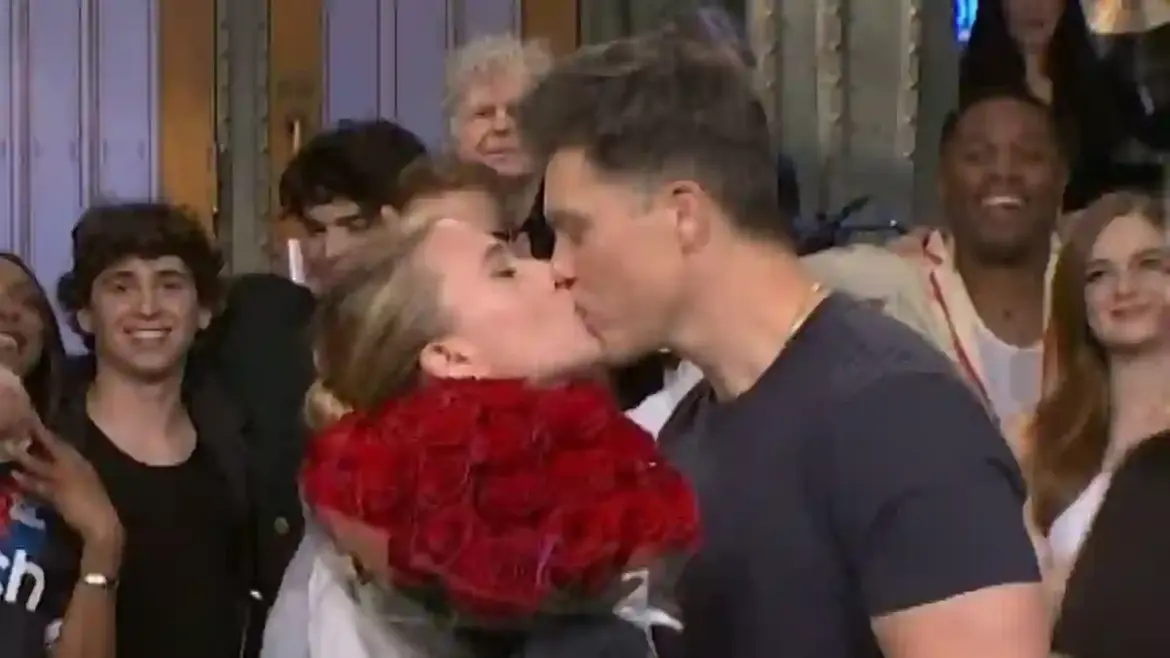 Scarlett Johansson surprises fans as she kisses Colin Jost on live SNL stage during milestone 50th season finale in New York City