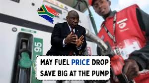 South African government confirms major petrol and diesel price cuts in May as global oil slump brings relief at the pumps