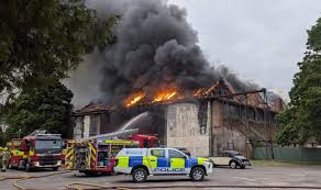 Two Firefighters and One Civilian Die After Massive Fire Engulfs Former RAF Base at Bicester Motion in Oxfordshire