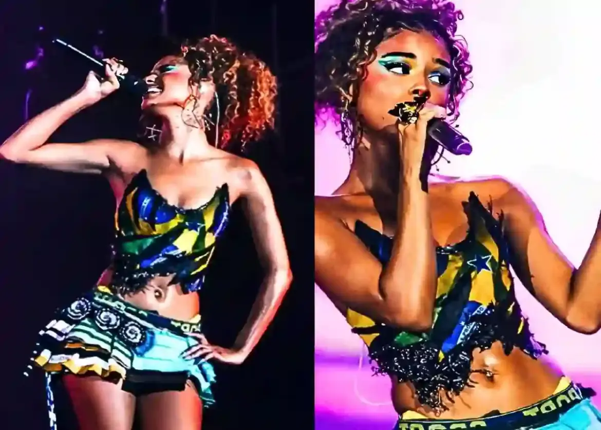 Tyla makes history as first African pop star to host the 2025 Kids’ Choice Awards at Barker Hangar in Santa Monica California