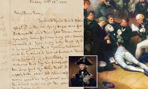 Previously Unseen Letter Shows Admiral Nelson Hoped for Victory and Prayed for England Just Days Before Trafalgar in Cadiz
