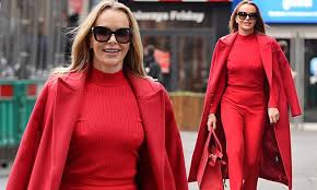 Amanda Holden Questions If She Forgot Her Clothes During Live Heart Breakfast Show in London