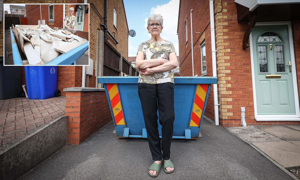 Elderly Couple Forced to Cancel Long-Awaited Holiday as Building Materials Skip Remains Stuck on Their Driveway in Longton Near Stoke