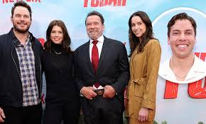 Arnold Schwarzenegger brings four of his children to FUBAR premiere in Los Angeles while love child Joseph Baena is noticeably left out of family photos