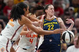 Caitlin Clark confronts Jacy Sheldon and Marina Mabrey in heated on-court clashes during Indiana Fever win over Connecticut Sun in Indianapolis