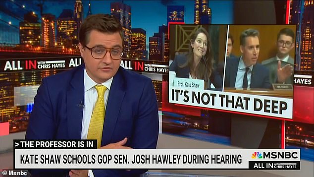 MSNBC Host Chris Hayes Covers His Wife Kate Shaw’s Battle Against GOP Senator Josh Hawley Over Nationwide Injunctions in U.S. Senate