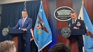 Defense Secretary Pete Hegseth lashes out at Pentagon reporters in Washington over claims that U.S. airstrikes on Iran failed to hit nuclear targets