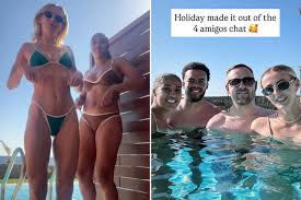 England star Chloe Kelly dances through her holiday break with Gabby George and Scott Moore after Arsenal’s Champions League triumph