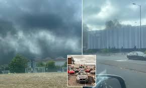 Fifty firefighters battle massive blaze as Jaguar Land Rover’s Castle Bromwich plant in Birmingham fills the sky with black smoke