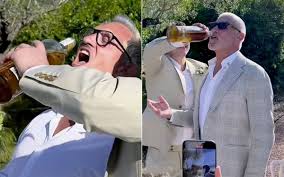 Gary Lineker downs booze with brother Wayne at Ibiza wedding as 17-year family feud takes a surprising turn