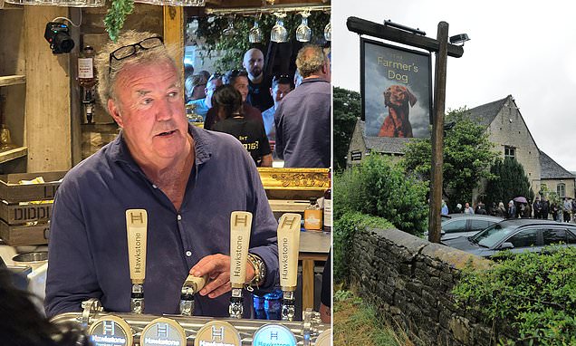 Jeremy Clarkson sparks outrage as customers complain about American music disrupting the British vibe at The Farmer’s Dog pub in Oxfordshire
