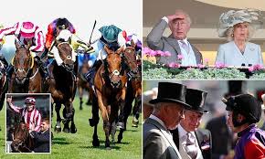 King Charles watches Reaching High fall short in Ascot Stakes as Ascending surges to victory at Royal Ascot