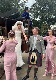 Lady Violet Manners wears ancestral tiara as she marries Viscount Garnock in opulent ceremony at Belvoir Castle