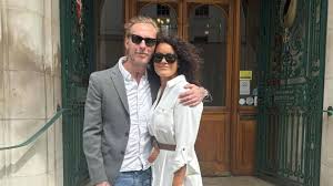 Laurence Fox shares wedding photos with new wife Elizabeth Barker as famous father James Fox joins ceremony in England