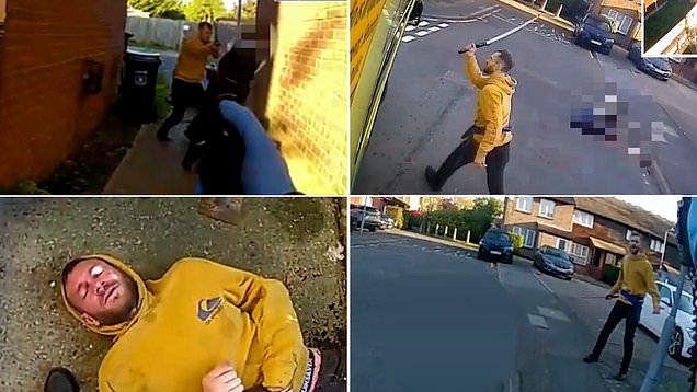 Hallucinating man high on cannabis kills schoolboy and wounds police officer during violent samurai sword rampage through East London