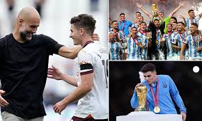 Pep Guardiola surprises Manchester City squad as he predicts Julián Álvarez will win the World Cup in training camp chat