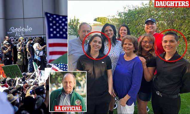 Twin daughters of top Los Angeles official get arrested during ICE protest after allegedly assaulting police officer with deadly weapon on 101 Freeway