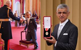 Sadiq Khan receives knighthood from King Charles at Buckingham Palace as London Mayor celebrates years of political service