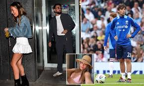 Sam Thompson leaves Soccer Aid party with Jolie Sharpe after avoiding Louis Tomlinson at Hilton Manchester Deansgate