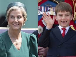 Sophie Duchess of Edinburgh bonds with Prince Louis during Trooping the Colour celebrations at Buckingham Palace