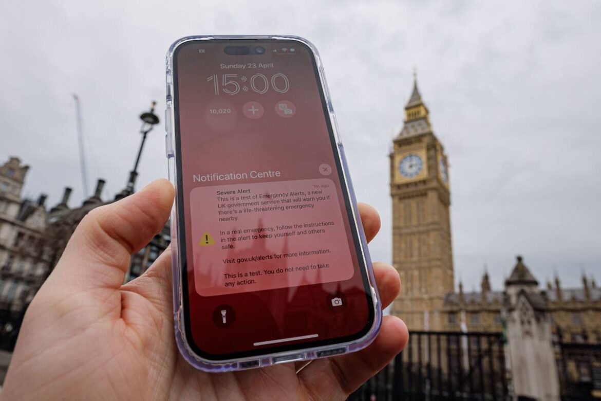 UK government prepares nationwide emergency alert test as rising global tensions spark fears of possible wartime threat at home