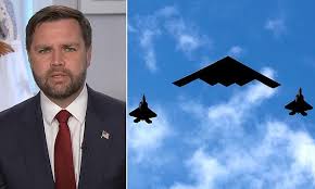 Vice President J D Vance praises American pilots for striking Iranian nuclear target from Missouri without landing in the Middle East