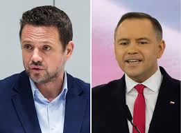 Exit polls spark confusion as liberal mayor and right-wing rival both claim victory in Poland’s razor-thin presidential race