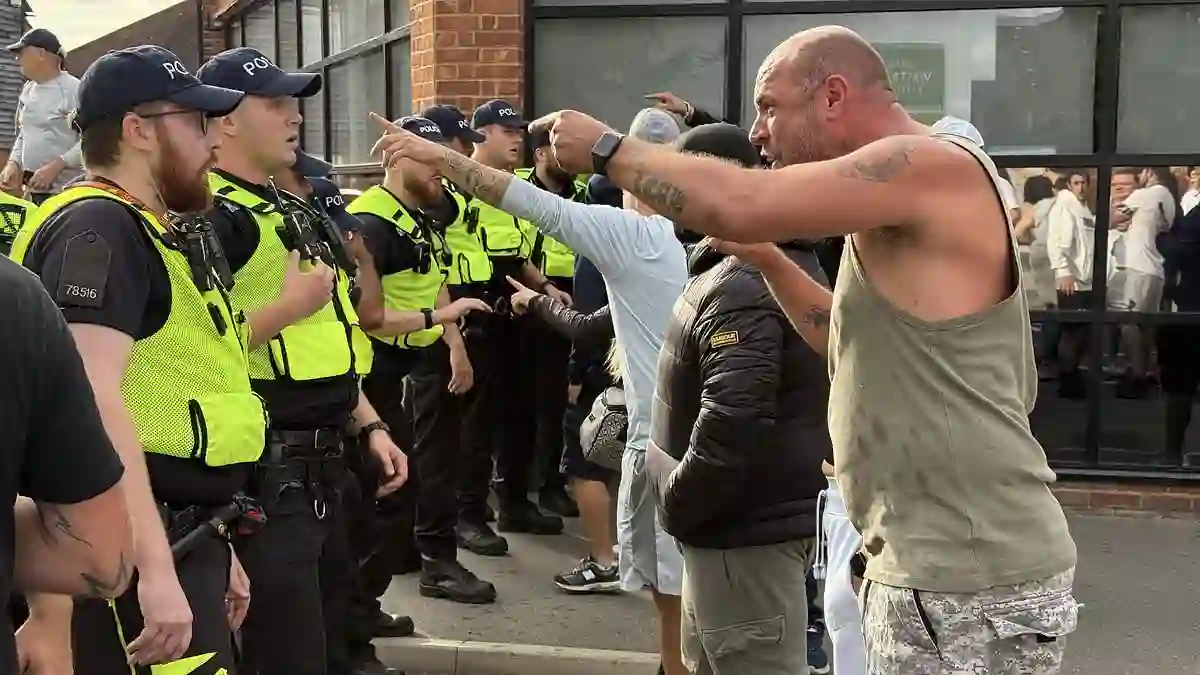Angry protesters