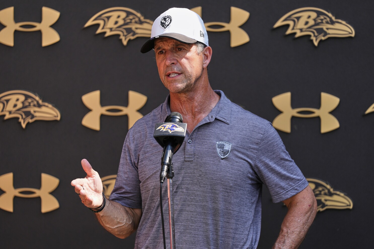 Baltimore Ravens head coach John Harbaugh
