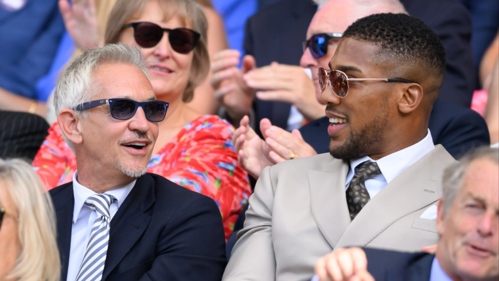 Gary Lineker and Anthony Joshua