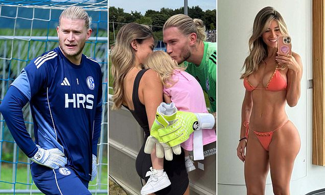 Loris Karius and Diletta Leotta with their daughter