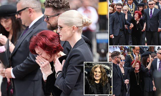 Sharon Osbourne at Ozzy Osbourne’s funeral