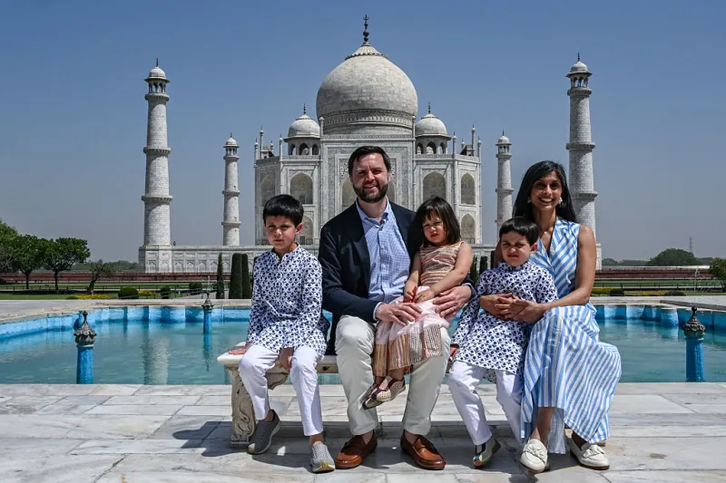 U.S. Vice President JD Vance with his wife and children