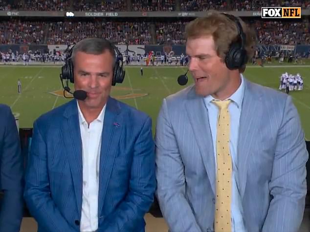 Buffalo Bills general manager Brandon Beane and Fox Sports' Greg Olsen