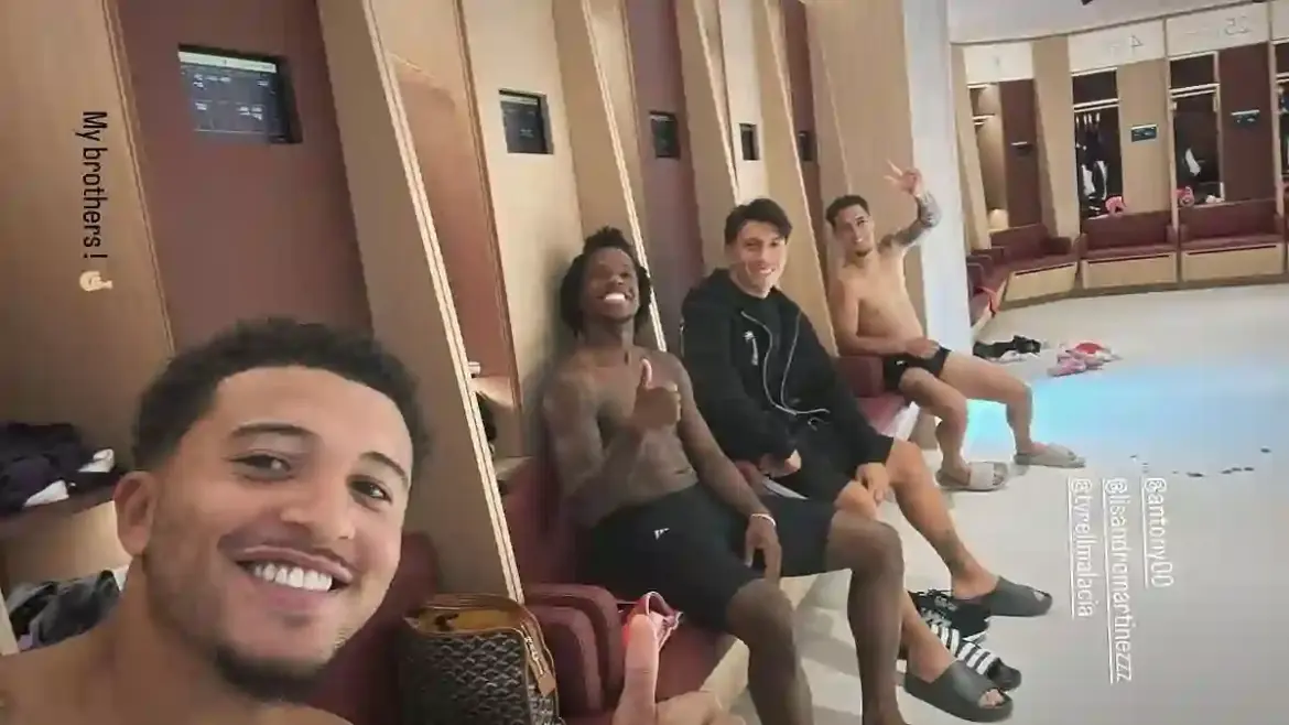Jadon Sancho Posts First Photo Inside Manchester United Bomb Squad While His Future Remains Uncertain