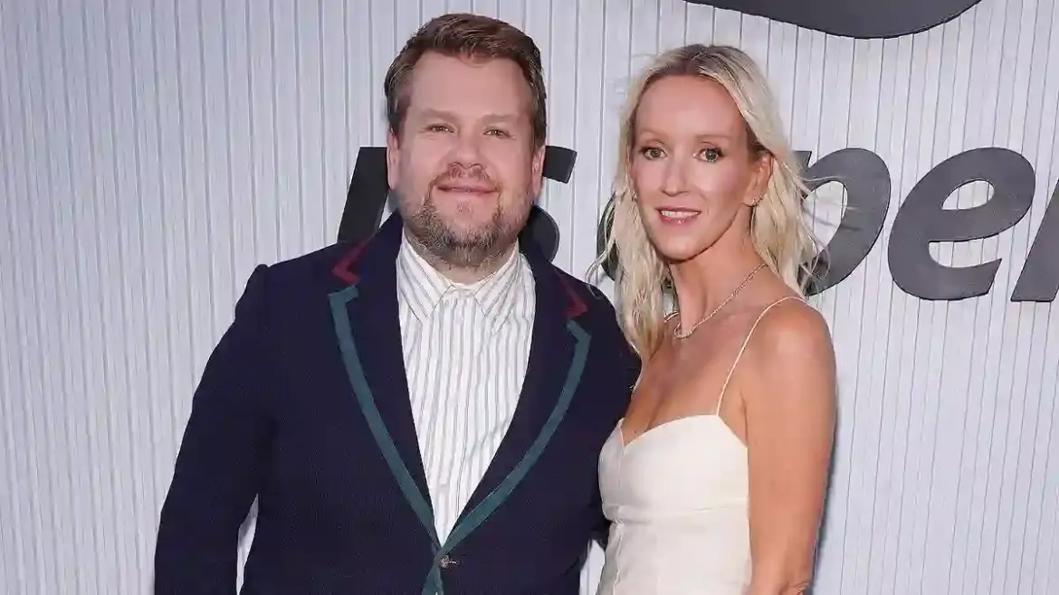 James Corden and his wife Julia Carey steal the spotlight as they attend the US Open in New York with fashion icon Anna Wintour seated beside them